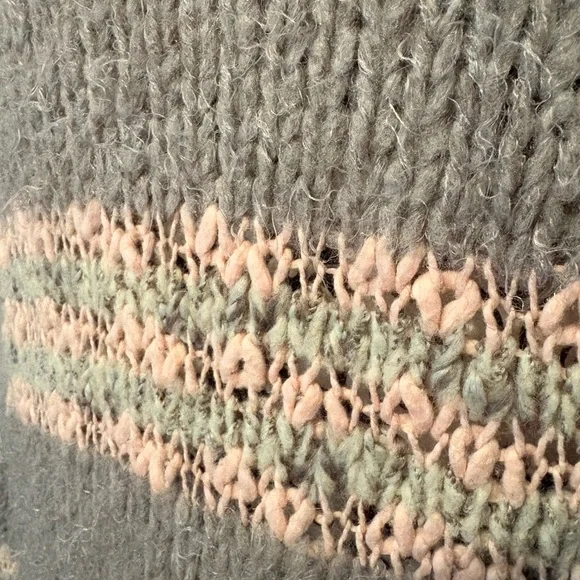 FREE PEOPLE Linus Striped Fuzzy Open Knit Sweater - Picture 5 of 7